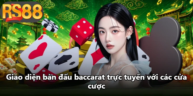 Giao diện bàn đấu baccarat trực tuyến với các cửa cược Giao diện bàn đấu baccarat trực tuyến với các cửa cược