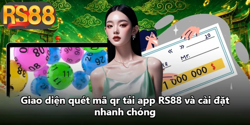 Giao diện quét mã qr tải app RS88 và cài đặt nhanh chóng
